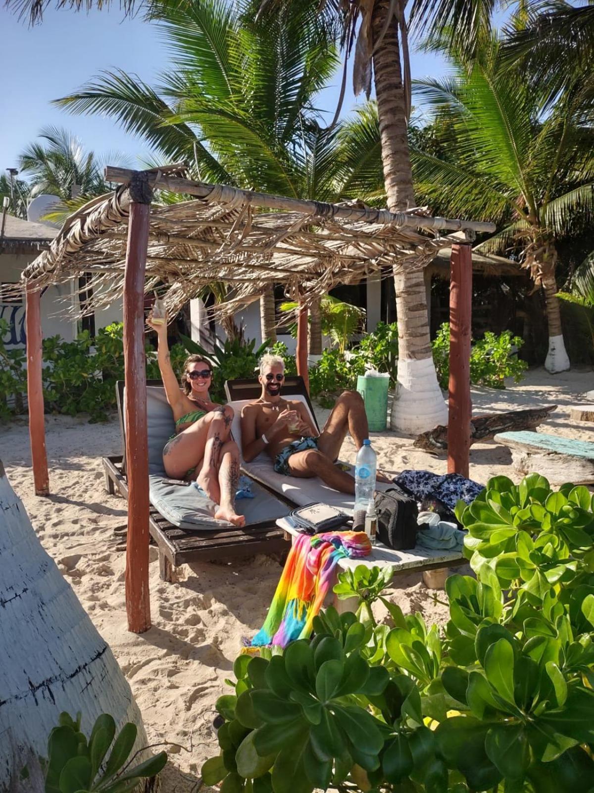 מאהאהואל Lunazul Eco-Cabana Frente Al Mar מראה חיצוני תמונה